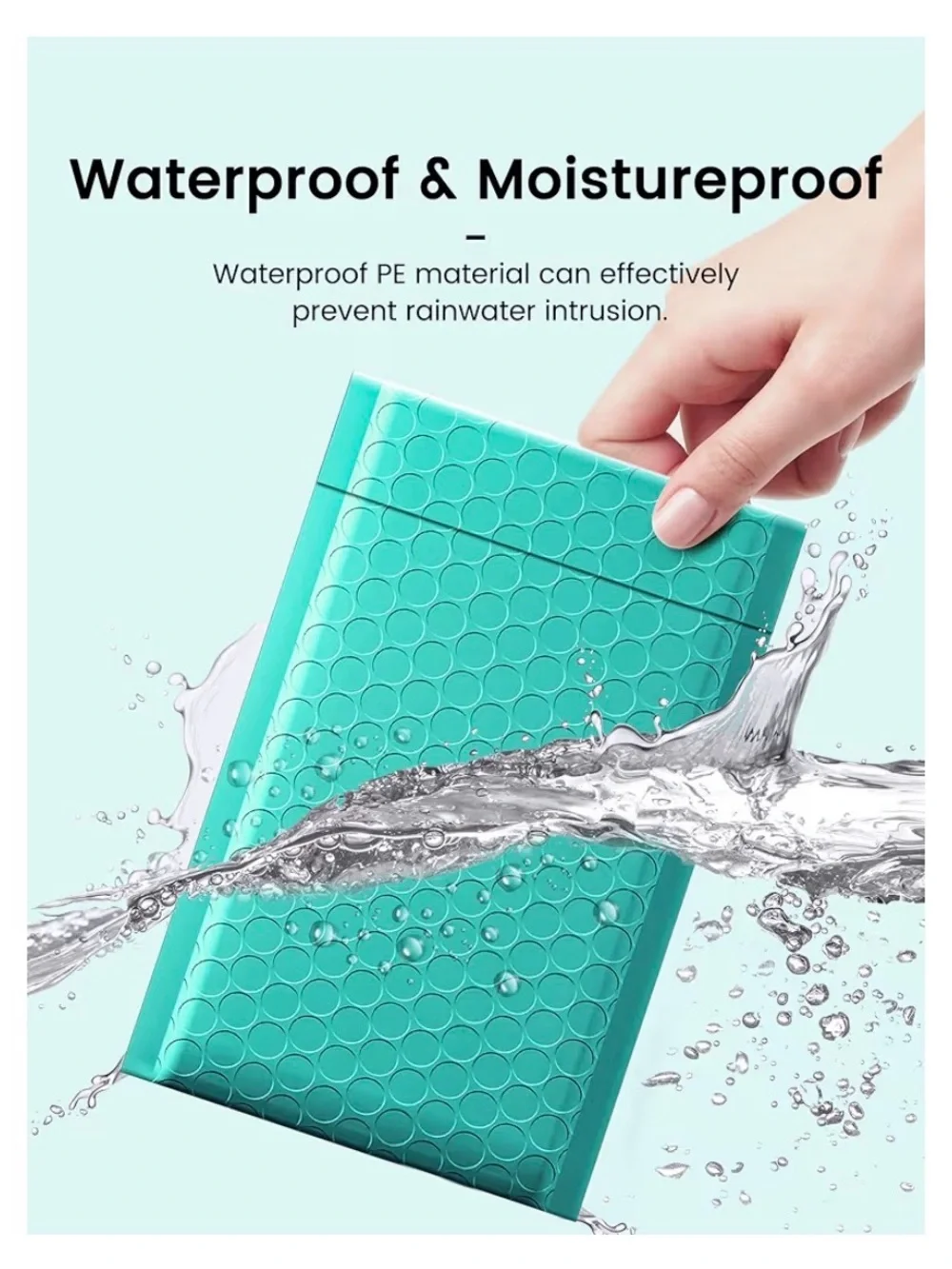 20 4x7in Turquoise Bubble Mailers - Pack of Teal/Turquoise Shipping Envelopes